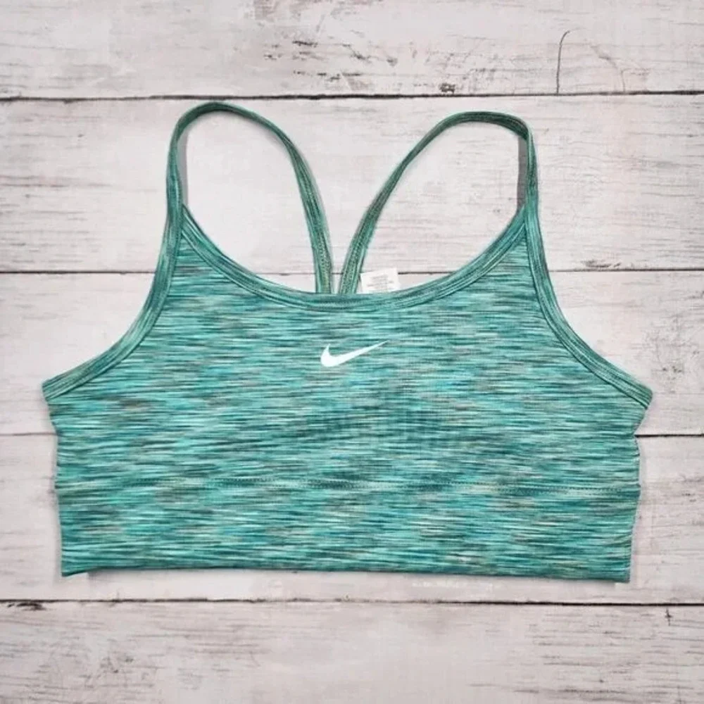 Sz M NIKE Kids Indy Sports Bra Green Teal FD2277 386 -‎ NWT